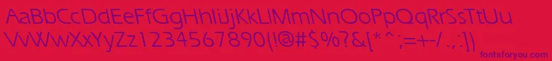 ErgoebsRegular Font – Purple Fonts on Red Background