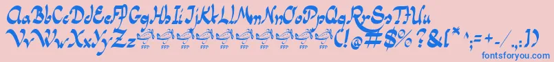 fuente PanamaRoadRgFfp – Fuentes Azules Sobre Fondo Rosa