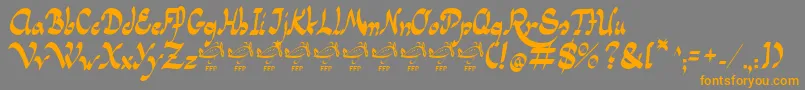 PanamaRoadRgFfp Font – Orange Fonts on Gray Background