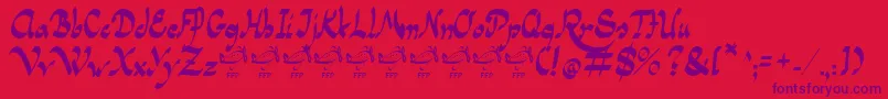 fuente PanamaRoadRgFfp – Fuentes Moradas Sobre Fondo Rojo