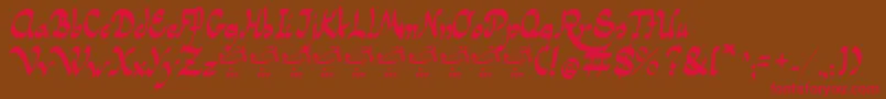 PanamaRoadRgFfp Font – Red Fonts on Brown Background
