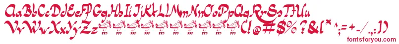 PanamaRoadRgFfp Font – Red Fonts on White Background