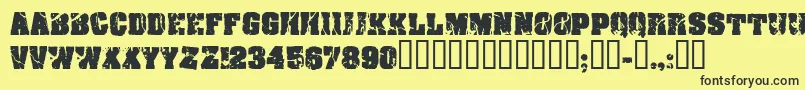 Cfcrackandbold Font – Black Fonts on Yellow Background