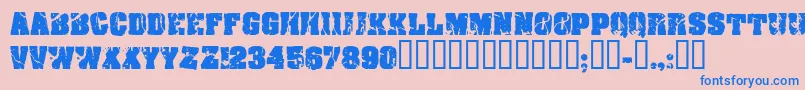 Cfcrackandbold-fontti – siniset fontit vaaleanpunaisella taustalla