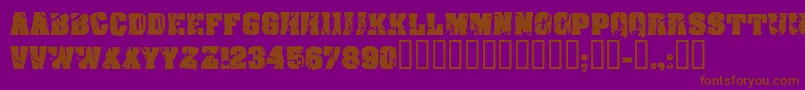 Cfcrackandbold Font – Brown Fonts on Purple Background