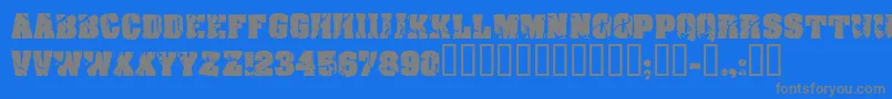 Cfcrackandbold Font – Gray Fonts on Blue Background