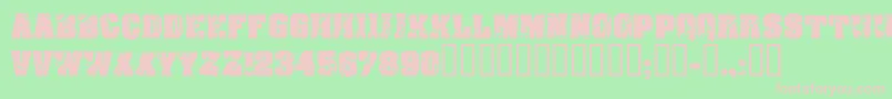 Cfcrackandbold Font – Pink Fonts on Green Background