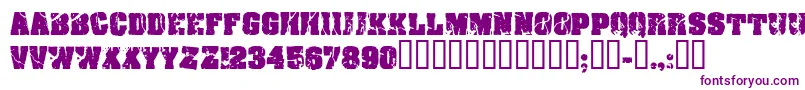 Czcionka Cfcrackandbold – fioletowe czcionki