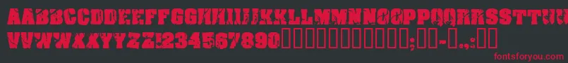 Cfcrackandbold Font – Red Fonts on Black Background