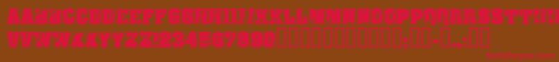 Cfcrackandbold Font – Red Fonts on Brown Background