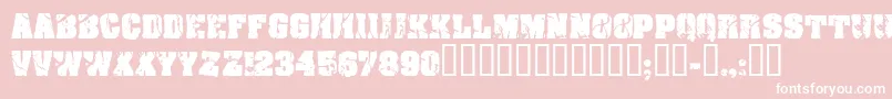 Cfcrackandbold Font – White Fonts on Pink Background