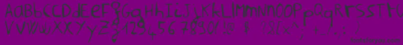 Fonte NilmsaHard – fontes pretas em um fundo violeta