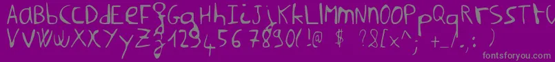 NilmsaHard Font – Gray Fonts on Purple Background