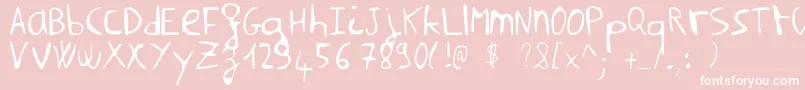NilmsaHard Font – White Fonts on Pink Background