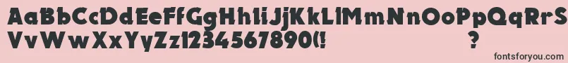 UkElectron Font – Black Fonts on Pink Background