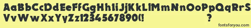 UkElectron Font – Black Fonts on Yellow Background