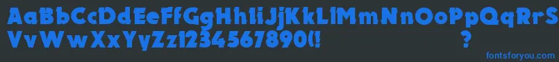 UkElectron Font – Blue Fonts on Black Background