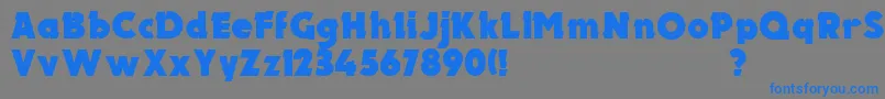 UkElectron Font – Blue Fonts on Gray Background