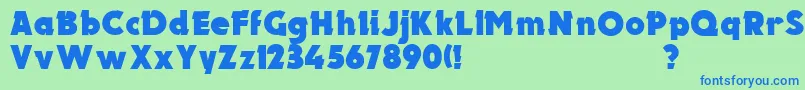 UkElectron Font – Blue Fonts on Green Background