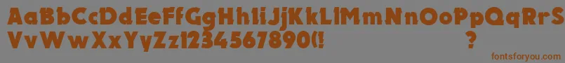 UkElectron Font – Brown Fonts on Gray Background