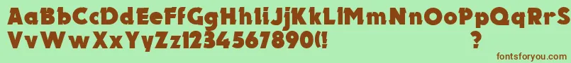 UkElectron Font – Brown Fonts on Green Background