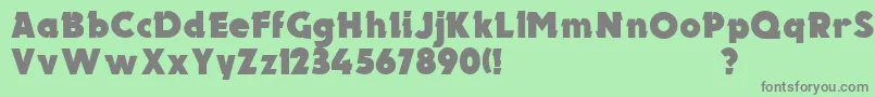 フォントUkElectron – 緑の背景に灰色の文字