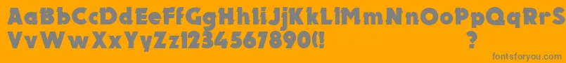 UkElectron Font – Gray Fonts on Orange Background