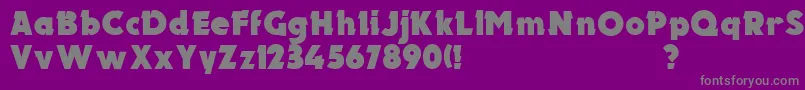 フォントUkElectron – 紫の背景に灰色の文字