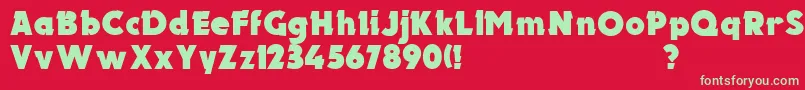 UkElectron Font – Green Fonts on Red Background