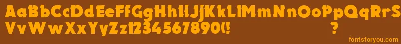 UkElectron-Schriftart – Orangefarbene Schriften auf braunem Hintergrund
