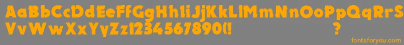UkElectron Font – Orange Fonts on Gray Background