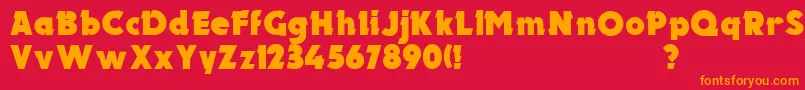 UkElectron Font – Orange Fonts on Red Background