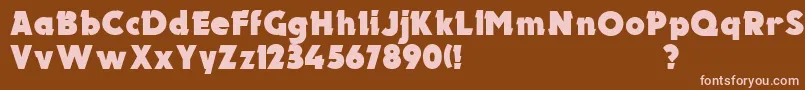 UkElectron Font – Pink Fonts on Brown Background