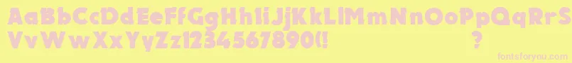 UkElectron Font – Pink Fonts on Yellow Background