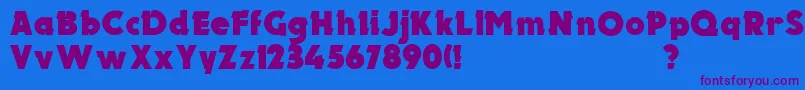 UkElectron Font – Purple Fonts on Blue Background