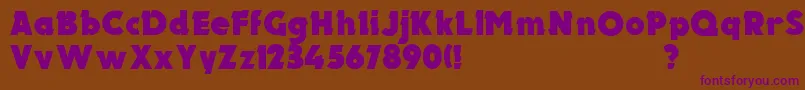 UkElectron Font – Purple Fonts on Brown Background