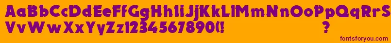 Fonte UkElectron – fontes roxas em um fundo laranja