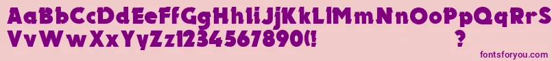 UkElectron Font – Purple Fonts on Pink Background