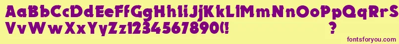 UkElectron Font – Purple Fonts on Yellow Background