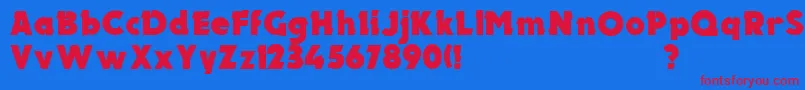 UkElectron Font – Red Fonts on Blue Background