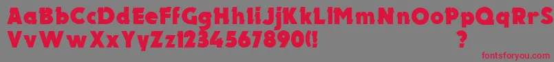 Czcionka UkElectron – czerwone czcionki na szarym tle