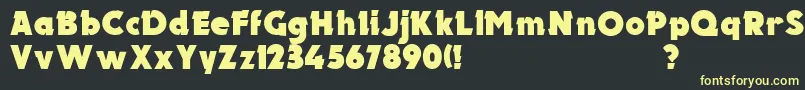 UkElectron Font – Yellow Fonts on Black Background