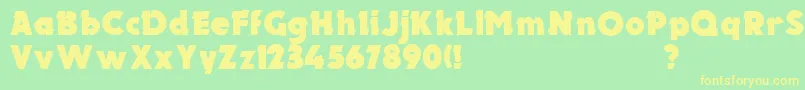 UkElectron Font – Yellow Fonts on Green Background