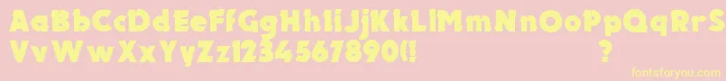 UkElectron Font – Yellow Fonts on Pink Background