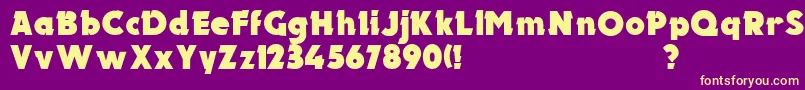 UkElectron Font – Yellow Fonts on Purple Background