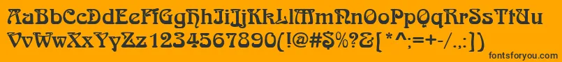 Arnoldboed Font – Black Fonts on Orange Background
