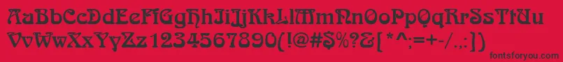 フォントArnoldboed – 赤い背景に黒い文字