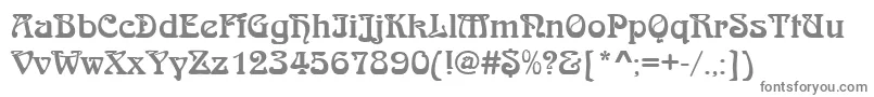 フォントArnoldboed – 白い背景に灰色の文字