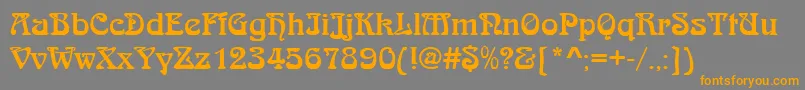 Arnoldboed Font – Orange Fonts on Gray Background