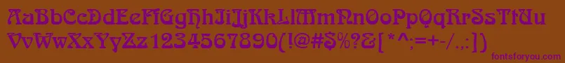 Arnoldboed Font – Purple Fonts on Brown Background